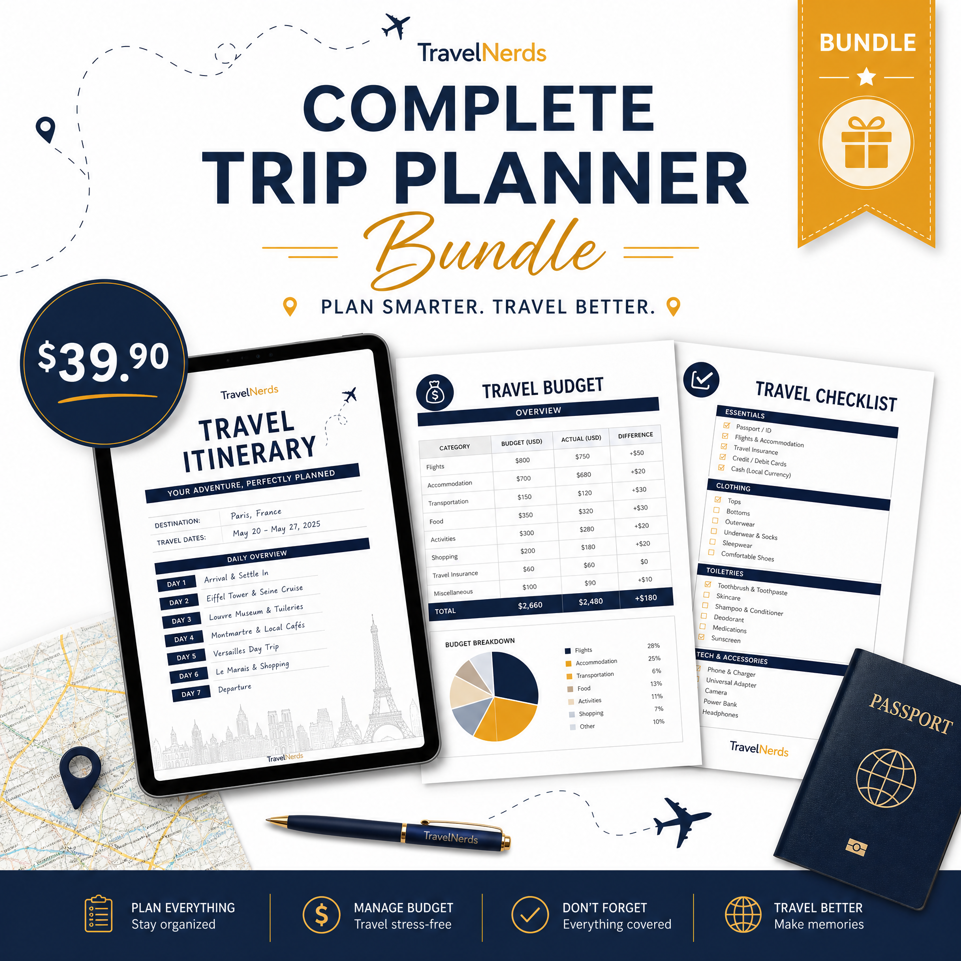 Complete Trip Planner Bundle (Digital Download)